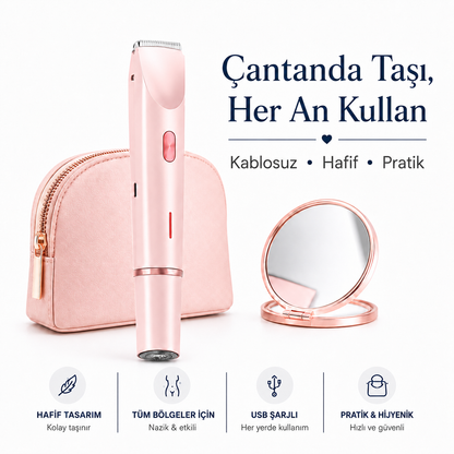 Jilet Tahrişi Olmadan Pürüzsüz Kadın Tıraş Makinesi