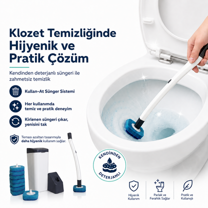 Kirli Fırça Derdi Olmadan Hijyenik Klozet Temizliği